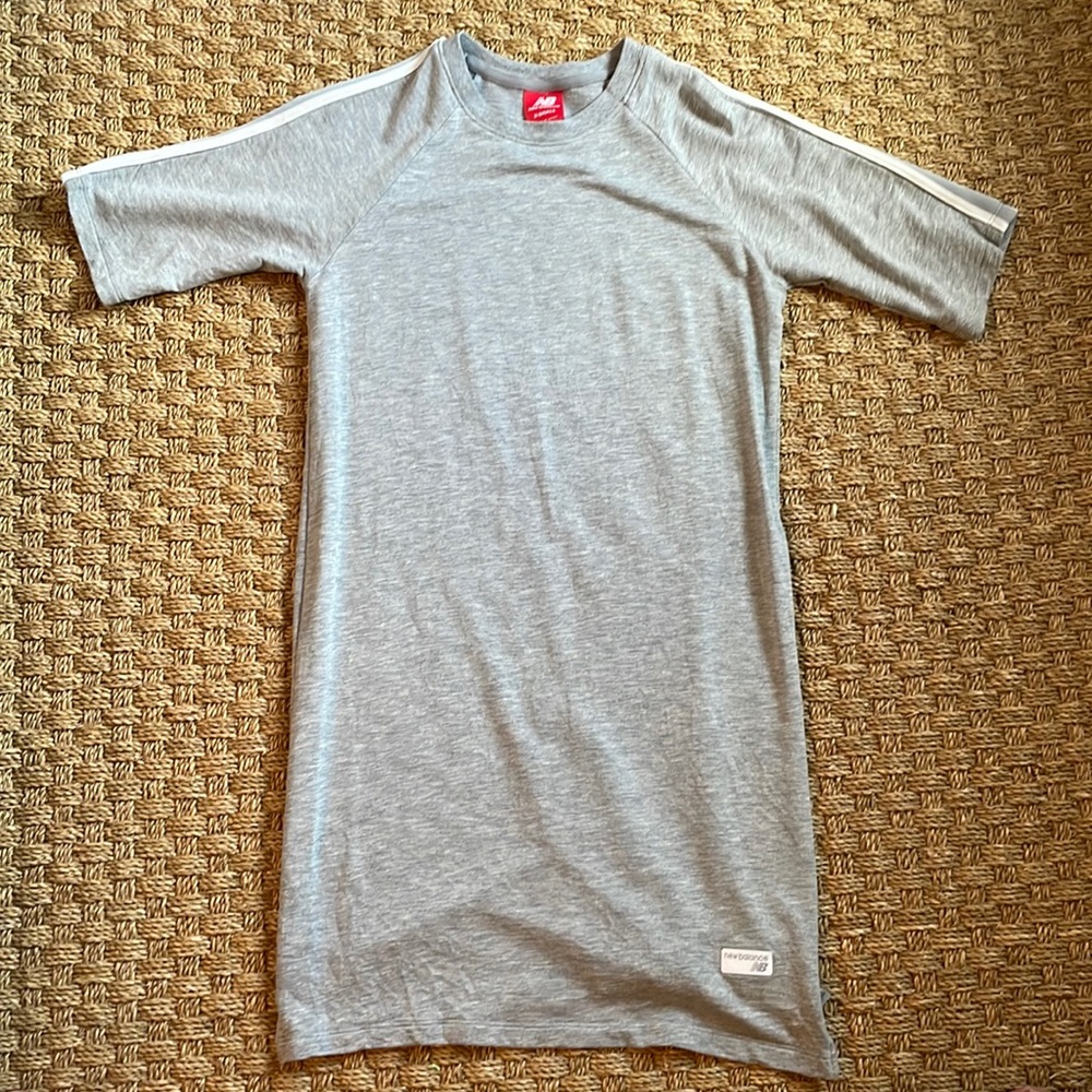 Grey New Balance Dress with Stripes on sleeves